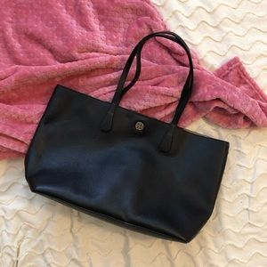 Tory Burch Brody Black Leather Tote